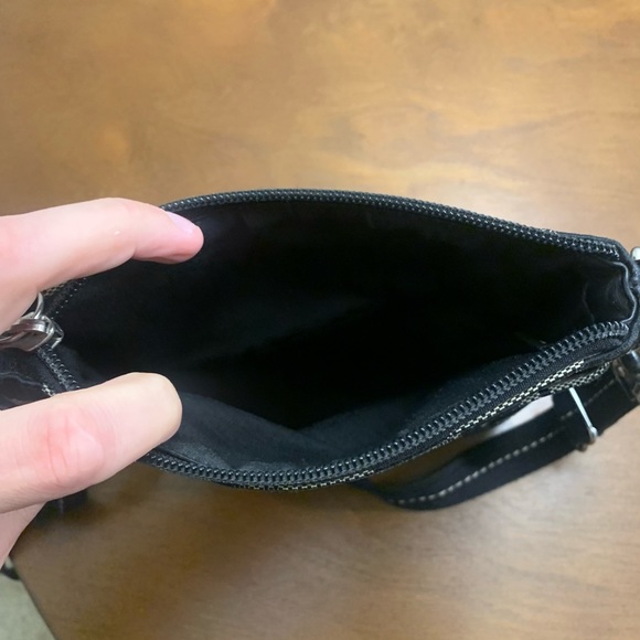 Coach Signature C Black and Off-Gray Crossbody Purse - Picture 5 of 7